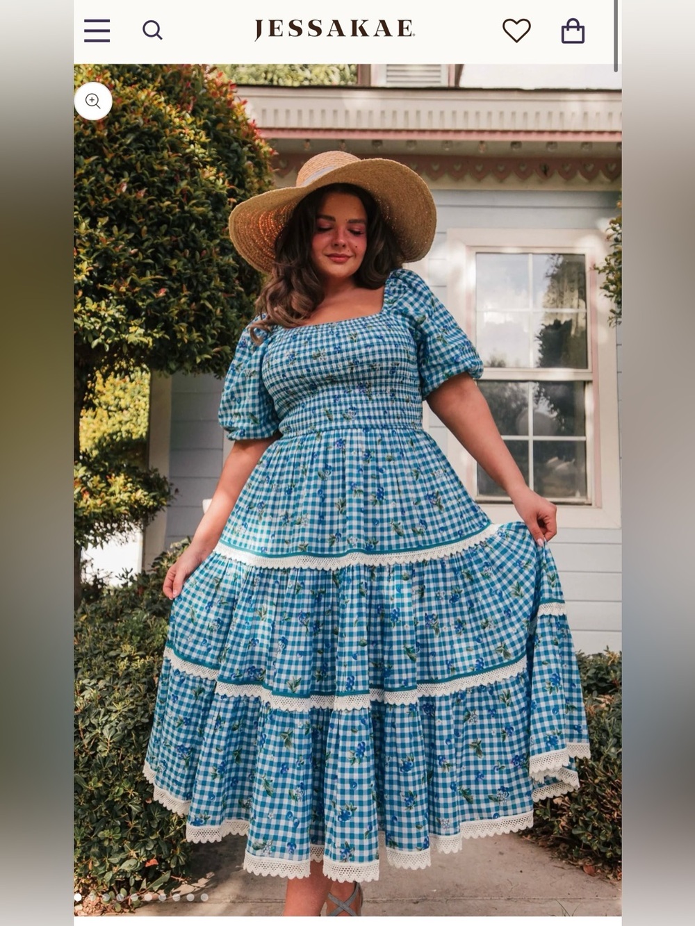 Jessakae Blueberry Muffin Tiered Dress Plus , size 3X-4X